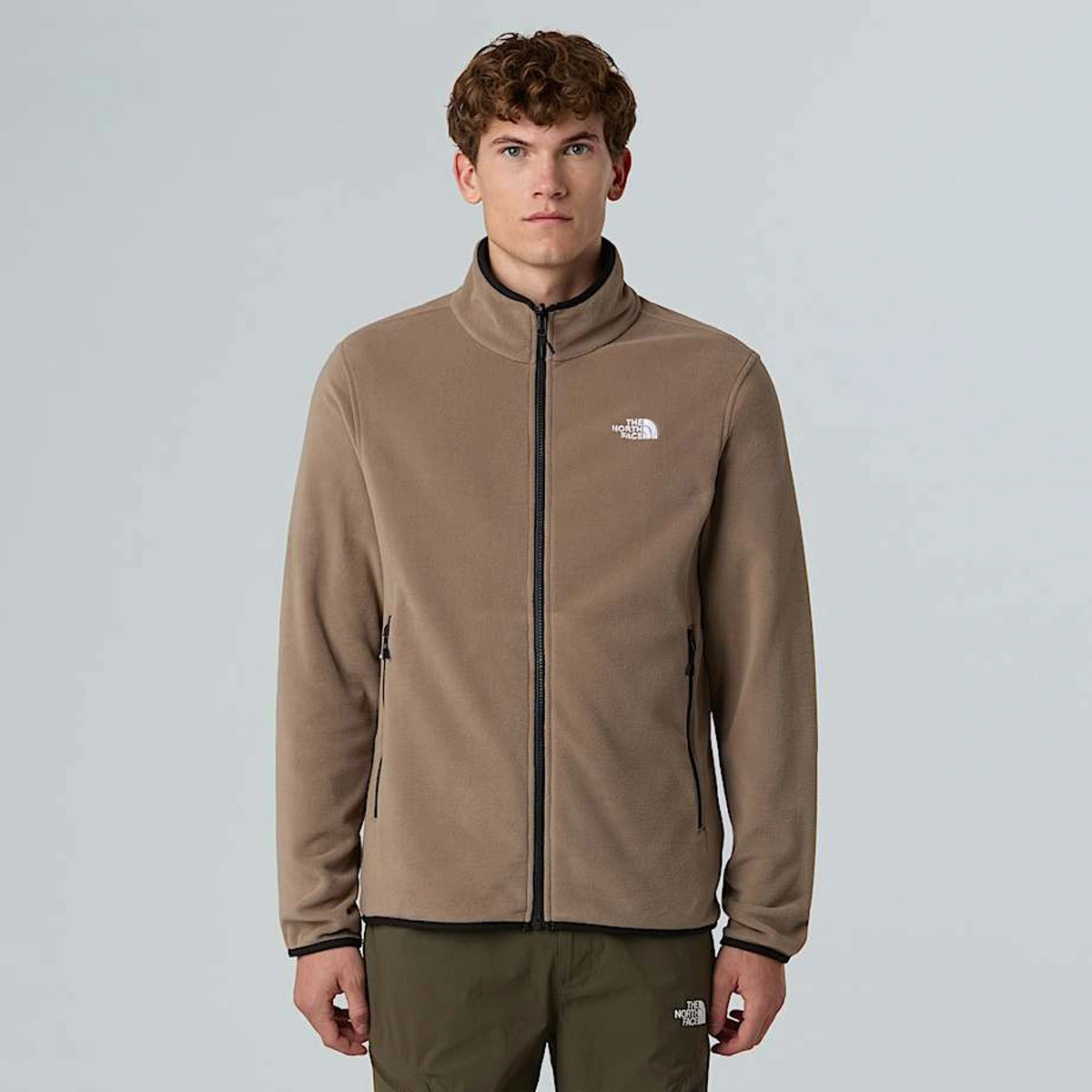 The North Face Glacier Fleece Erkek Bej Dik Yaka Ceket Bej
