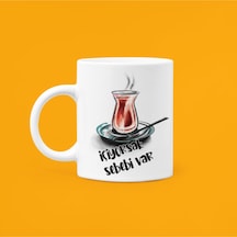 Içiyorsak Sebebi Var Mood Baskılı Porselen Kupa 330ml Beyaz