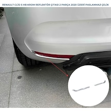 Ebal Otomotiv Renault Clio 5 HB Krom Arka Reflektör Çıtası 2 prç. 2020 P.Çelik