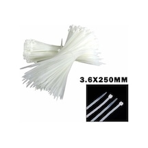 500 Adet 3.6x250 Mm Beyaz Plastik Kelepçe Cırt Kelepçe Kablo Bağı