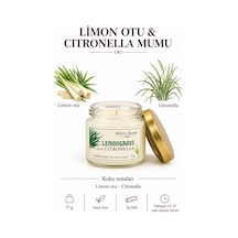 Limonotu & Citronella Yağı Soya Mumu, 75gr 000 Açık Krem