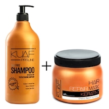 Kuaf Tuzsuz Keratin Şampuan 1 L + Keratin Saç Bakım Maskesi 500 ML