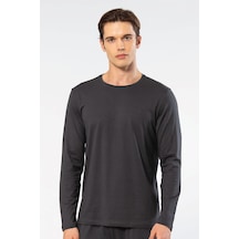 Cacharel Erkek Modal Pamuk Bisiklet Yaka T-shirt 2242/antrasit Antrasit