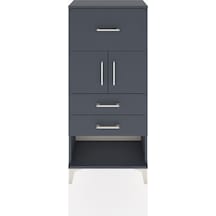 Hyperion Dolap 2 Raflı 3 Çekmeceli 2 Kapaklı 60x44x134 Antrasit-antrasit Antrasit