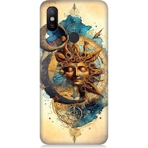 Xiaomi Redmi Note 6 Pro Uyumlu Ay Ve Güneş Tarot Desenli Silikon Kılıf
