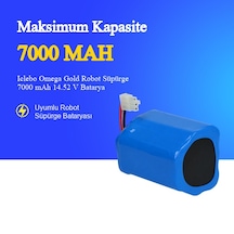 Iclebo Omega Gold Robot Süpürge 7000 Mah 14.52v Batarya