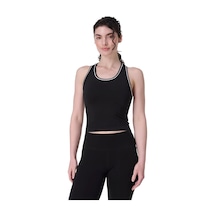 Sweaty Betty Sweaty Betty Athlete Crop Seamless Workout Kadın Siyah Koşu Tank Top Blk Siyah