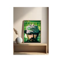 Breaking Bad Doğal Ahşap Çerçeveli Tek Parça Dekoratif Tablo Çok Renkli - 843829129 Çok Renkli