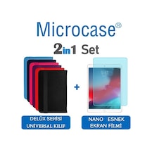 Apple Uyumlu iPad, Air 10.5 2019 Delüx Seri Universal Standlı Deri Kılıf + Nano Apple Uyumlu iPad, Air 10.5 2019 Delüx Seri Universal Standlı Deri Kılıf + Nano