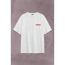 Red Ball 4 Crazy Kırmızı Top Redball Sırt Ön Baskılı Oversize Tişört Unisex T-shirt 001