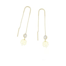 Glorria Altın Yonca Küpe N11.11224