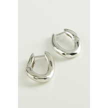Oval - 357 - Trend Metal - Novapazr - Küpe-gümüş Rengi
