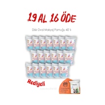 19 Al 16 Öde 40'lı Lux Disk Oval Makyaj Pamuğu Ve Rosıe