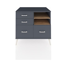Kronos Şifonyer 2 Raflı 4 Çekmeceli 88x59x80 Antrasit-çam/antrasit Çam/antrasit