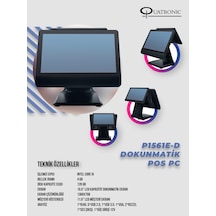 Quatronıc 15.6" Dokunmatik İki Ekranlı P1561e-d Core İ5 4gb Ram- 128gb Ssd- Fdos- Pos Pc
