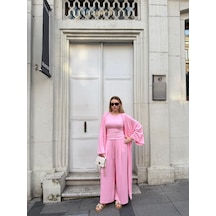 Bonacosa Kadın Viskon 3 Lü Takım Kimono + Beli Lastikli Salaş Pantolon + Sıfır Kol Kolsuz 8 Renk Pembe Bonacosa Kadın Viskon 3 Lü Takım Kimono + Beli Lastikli Salaş Pantolon + Sıfır Kol Kolsuz 8 Renk Pembe