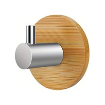 Xuweiwei Siyah 1 Adet Bambu Duvar Kancası - Mutfak Ve Banyo Havlu Askısı, Minimalist Tasarım Siyah