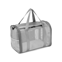 Geeksen Nefes Alabilir File Kedi Köpek Taşıma Çantası - Geniş Alan, Omuz Askılı, Çıkarılabilir Taban, Katlanır Seyahat Taşıyıcı