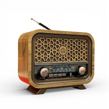 Rt-736k Ahşap Görünüm Nostalji Radyo,nostalji Eskitme Nostaljik Radyo