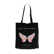Bullet for My Valentine Gravity Siyah Kanvas Bez Çanta Siyah