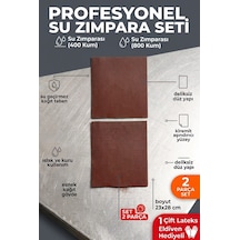 23x28 Cm Su Zımparası Seti 400 800 Kum 2 Parça Islak Kuru İnce Finisaj Zımparası + Eldiven