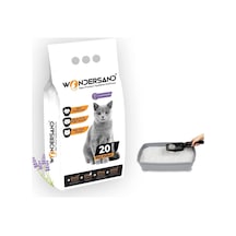 20 Lt Beyaz Bentonit İnce Tane Lavanta Kokulu Süper Topaklanan Premium Kedi Kumu