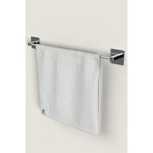 Karteya Yapışkanlı Gümüş Uzun Havluluk Pratik Ve Şık Banyo Mutfak Havluluk Gümüş