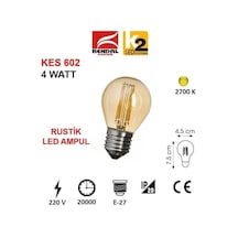 Kendal Kes 602 4 Watt Led Rustik 2700k Günışığı
