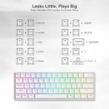 K530 Draconic%60 Kompakt Rgb Kablosuz, 5.0 Bluetooth Oyun Klavyesi Kahverengi Anahtarlı Ve 16,8 Milyon Rgb Aydınlatma
