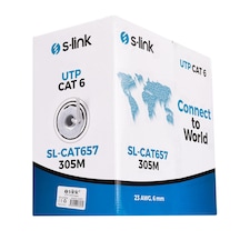 S-Link Sl-Cat657 305M 23Awg Utp Cat6 Kablo