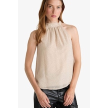 Defacto Regular Fit Halter Yaka Şifon Kolsuz Bluz G0129ax25auer233 Ekru