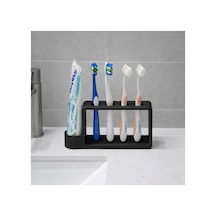 Diş Fırçası Organizer-4 Lü Diş Fırçalık Ve Macunluk Organizer-diş Fırçası Diş Macunu Standı. Siyah - 825424373 Siyah