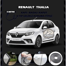 Symbol Thalia Oto Araç Kapı Koruma Fitili 5metre Parlak Siyah Renk