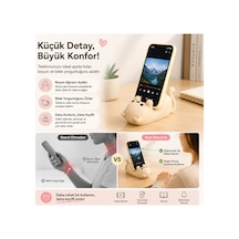 Sevimli Kedi Figürlü Telefon Tutucu Masa Üstü Dekoratif Telefon Standı, Ofis & Ev Aksesuarı Kahverengi