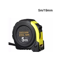 5m 19mm-hassas Şeffaf Çelik Mezura Geri Çekilebilir 3m 5 Metre Kalınlaşmış Kendinden Kilitlemeli Kauçuk Ağaç İşleme Aleti Metrik Şerit Cetvel