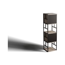 Metal Çerçeveli Ahşap Raf 160x40x40 Cm Tetris Çok Amaçlı Kahverengi