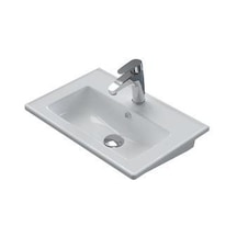 Turkuaz Cerastyle Arte Plus Etajer Uyumlu Lavabo 55 36 Cm Beyaz