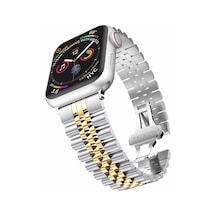 Watch 38mm Uyumlu Krd-36 Metal Zore Kordon-gümüş-gold