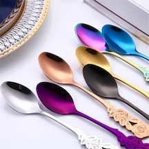 Dancemonkey Küçük Mini Paslanmaz Çelik Kahve Kaşığı Mavi , Pratik Tasarım Mavi