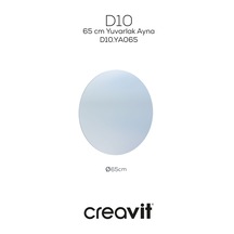 D10 65 Cm Yuvarlak Ayna Beyaz