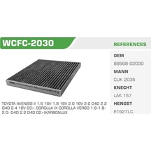 WINKEL WCFC-2030 Polen Filtresi Corolla Uyumlu 03-07 Avensis 03-08