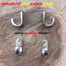 Dekoratif Mini Aski Mini Kanca Tesbih Askisi 12 Adet Nikel Renk