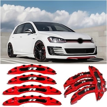 Vw Golf7 2012-17.18.19janta Uyumlu Kırmızı 4.lü R Kaliper Kapagı