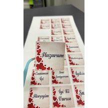 Huzurum Yazılı Çikolata Etiketi 3,5x3,5 Cm 70 Adet - Arletikettasarım Beyaz