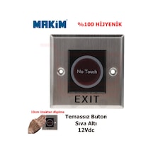 Temassız No Touch Kapı Açma Çıkış Butonu Sıva Altı