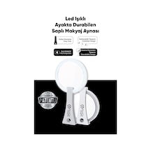 Beauty Pro Led Işıklı Makyaj Aynası - Ayakta Durabilen, Şarj Edilebilir Uzun Ömürlü Kullanım Beyaz Beyaz