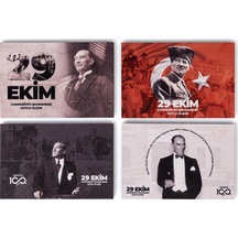 100. Yıl Anısına 4'lü Ahşap Kartpostal Seti