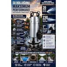 Dcr 1400 Kuyu Dalgıç Pompası Şamandralı Temiz Su İçin Filitreli 2.5 Hq 20 Mt Dik Atar