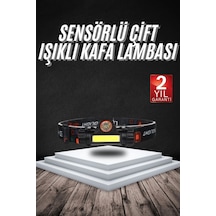 Kafa Lambası Çalışma Işığı Süper Parlak Mıknatıslı Lityum Lion Pilli Siyah 44774873