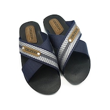 Gezer Erkek Halatlı Siyah Terlik Sokak Yazlık Lacivert 001